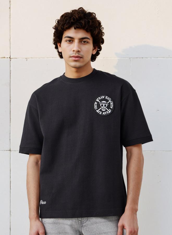 SP Characters Men Relaxed Fit Crew Neck Short Sleeves One Piece Print T-shirt - Image 3