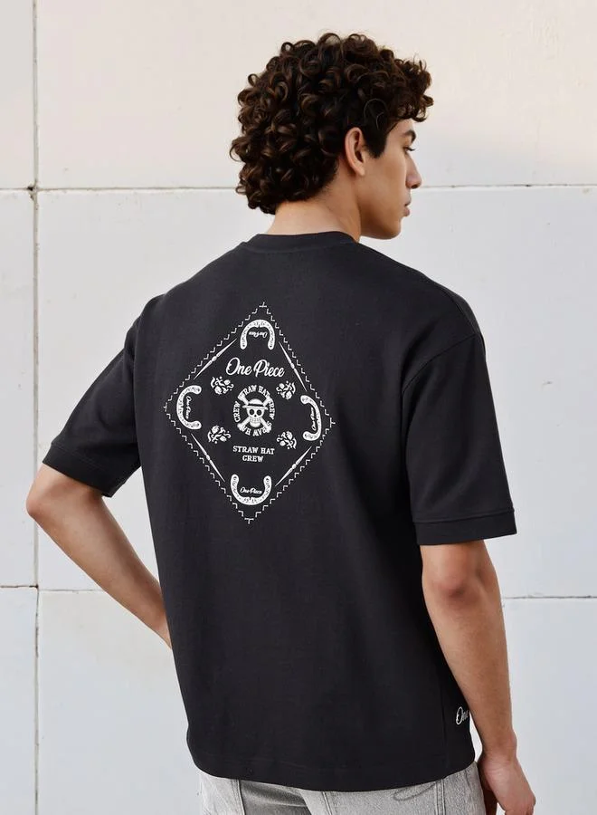 SP Characters Men Relaxed Fit Crew Neck Short Sleeves One Piece Print T-shirt