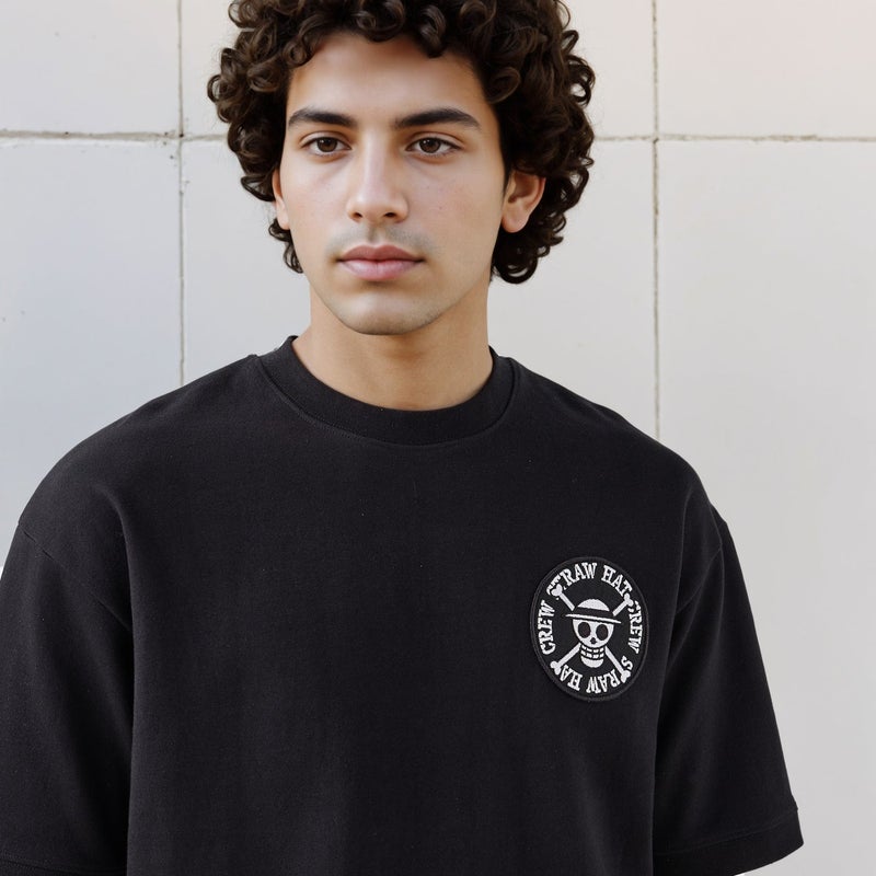 SP Characters Men Relaxed Fit Crew Neck Short Sleeves One Piece Print T-shirt - Image 1