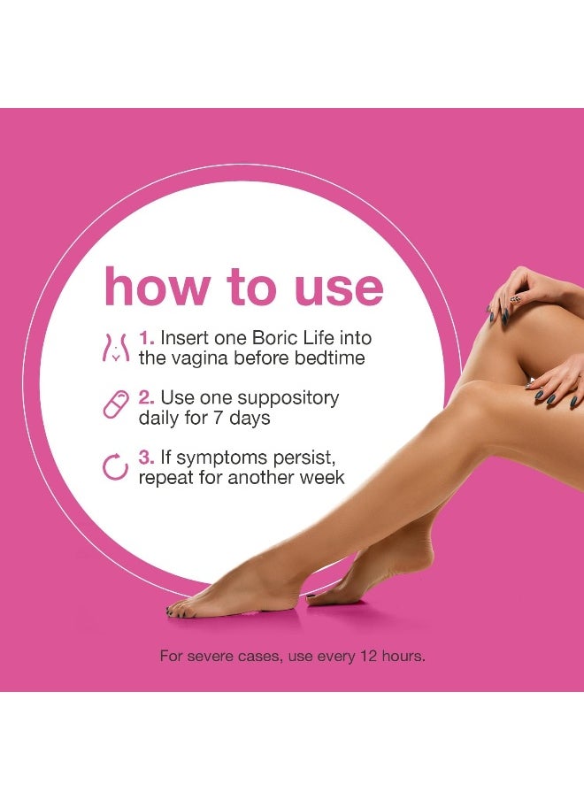 NutraBlast - NutraBlast Boric Acid Vaginal Suppositories - 30 Count, 600mg - Boric Life Intimate Health Support - Image 1