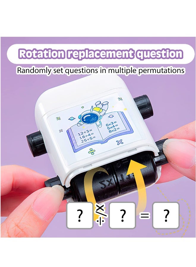 طوابع الرياضيات المتحركة 2 في 1 للجمع والطرح، 3 قطع من الطوابع الرقمية القابلة لإعادة الاستخدام لتعليم الأطفال، طوابع لممارسة الرياضيات ضمن 100 لطباعة تعليمية لوازم فصل رياض الأطفال والمنازل. - Image 4