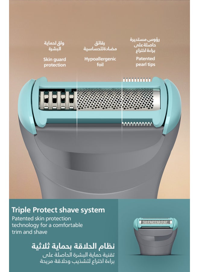 Philips Body Groomer Bg3480/15 | Trim & Shave Body Hair | 100% Showerproof | Skin-Friendly | 2 & 3 Mm Combs | Up To 80 Min Cordless | Battery Indicator | USB Charging grey - Image 5