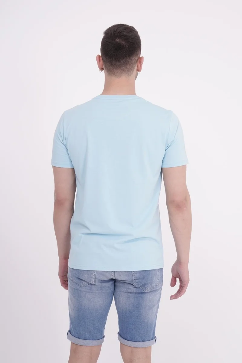 ذا سوكس كومباني Lightning Embroidered Crew Neck Light Blue Tshirt