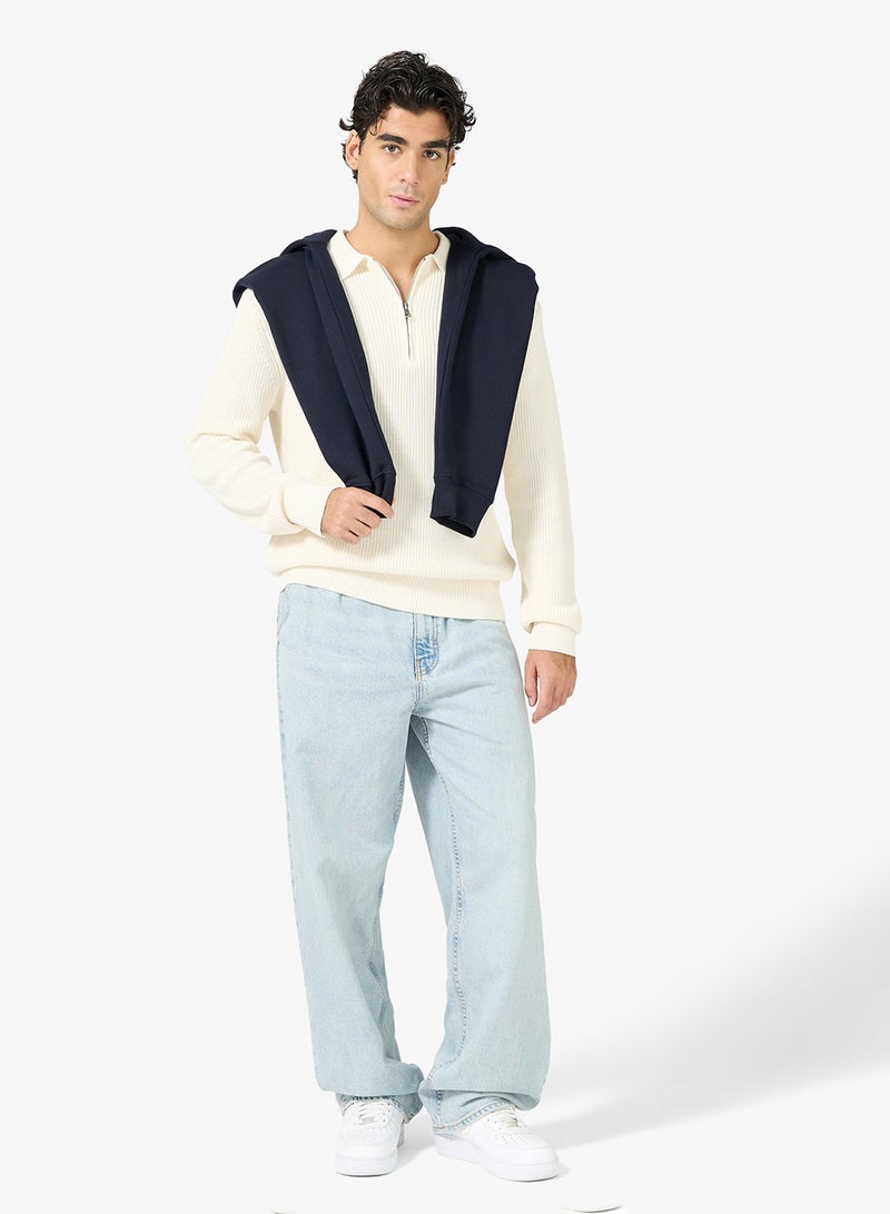 GUESS Half Zip Collar Sweater - Image 4