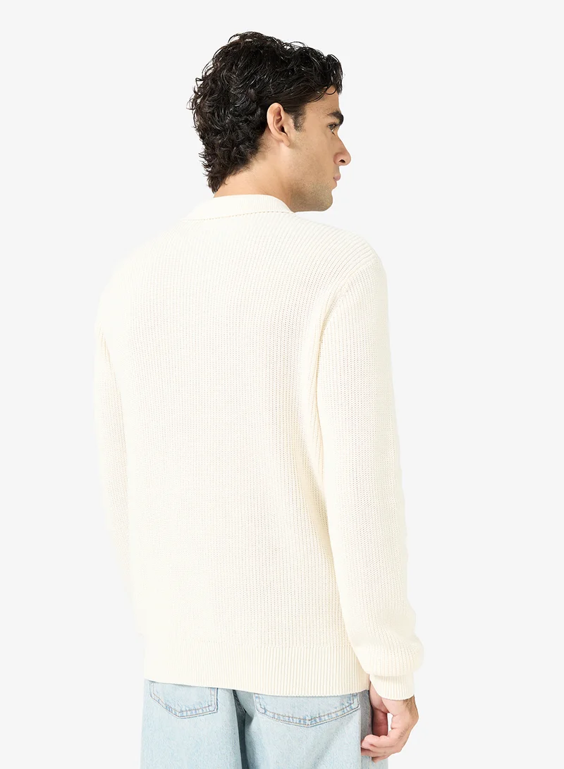 GUESS Half Zip Collar Sweater
