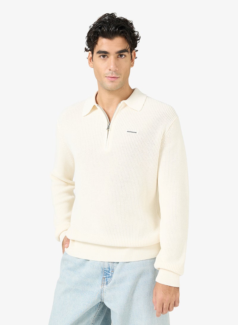 GUESS Half Zip Collar Sweater - Image 1