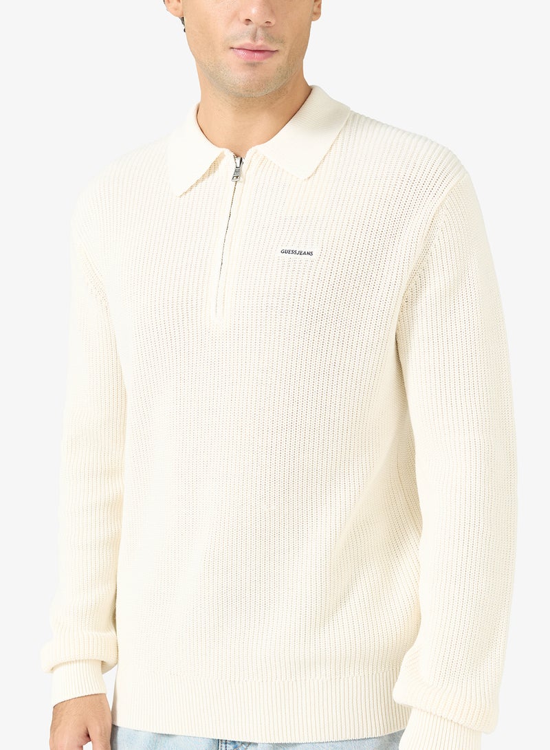 GUESS Half Zip Collar Sweater - Image 3