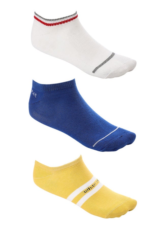 WHITE RABBIT White Rabbit Slip Bi-Tone Patterned Ankle Socks 