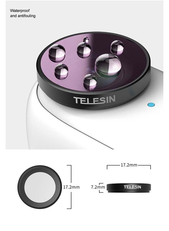 TELESIN TELESIN Lens Filter Kit for Insta360 GO2 GO3 | 4-Pack CPL ND8 ND16 ND32 Neutral Density Polarizing Polarizer Filter Set Lens Protector for Insta360 go 2 go 3 Accessories  - Image 3