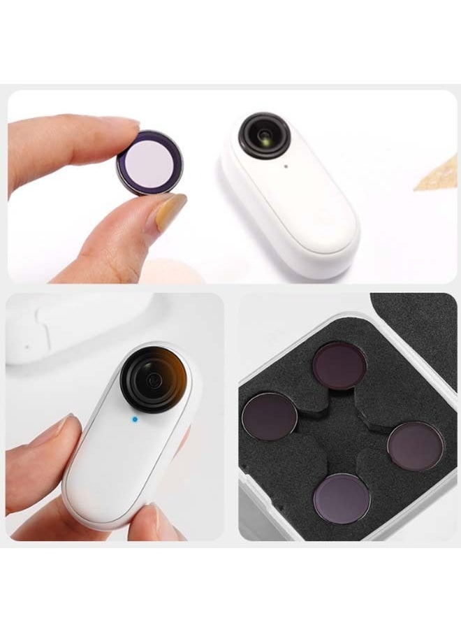 TELESIN TELESIN Lens Filter Kit for Insta360 GO2 GO3 | 4-Pack CPL ND8 ND16 ND32 Neutral Density Polarizing Polarizer Filter Set Lens Protector for Insta360 go 2 go 3 Accessories  - Image 2