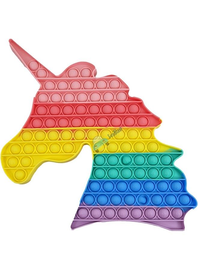 FunBlast Pop It Set (Pack Of 3) Jumbo Unicorn Pop It Fidget Toy Kids Toys Pop Bubble Fidget Toys Big Size136 Bubbles (Multicolor) - Image 5