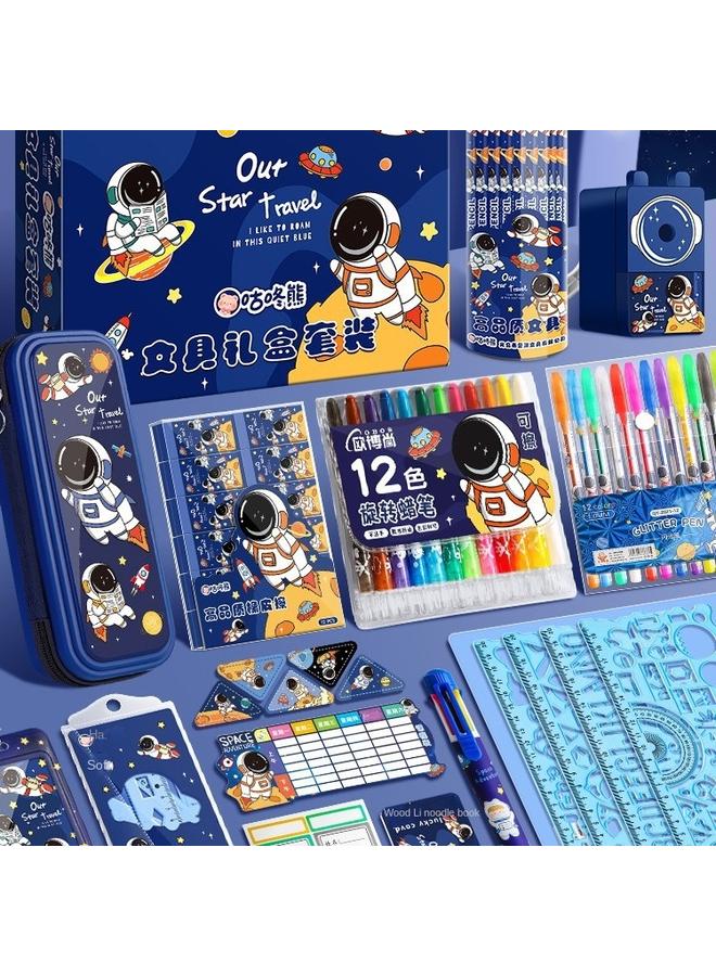 Bluejw Boys' Gift Bag Gift Stationery Suit Gift Box Boys' Primary School Students' Learning Supplies Hand Account Big Gift Bag High Color Value Less - Image 2