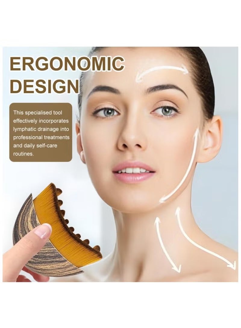 HTKCRX New Lymphatic Contour Face Brush, Dry Brushing Face Brush, Lymphatic Drainage Massager for Face, Chin & Jawline Sculpting, Ergonomically Designed to Fit The Skin Precisely and Relieve Fatigue (1PCS) - Image 2