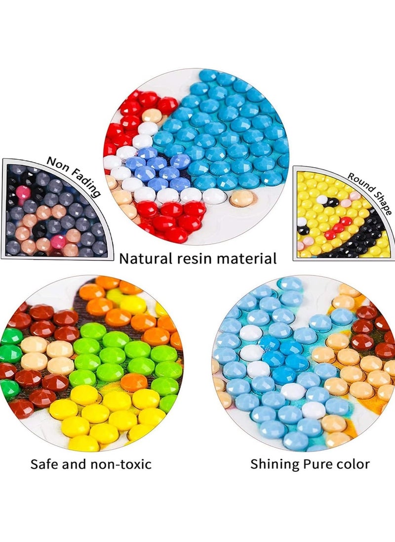 Y&D 5D Diamond Painting Kits for Kids, DIY Dot Diamonds Mosaic Stickers Paint by Numbers Arts and Crafts Boys Children Adult Beginners Princess  - Image 3