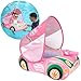Swimbobo Toddler Pool Float Inflatable Car Baby Swim Float with Adjustable Sun Canopy and Safety Seat Pool Toys for Kids 3 Years OldPink Green Car - Image 3