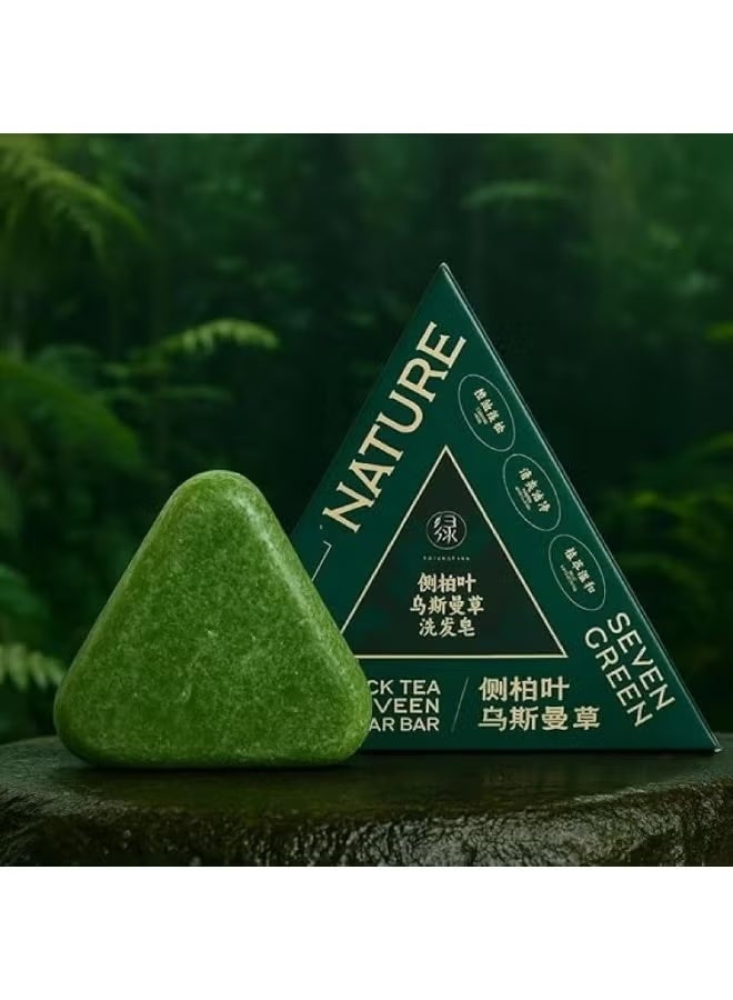 Seven Green Biota Isatis Indica Strengthening Shampoo Bar - Image 2