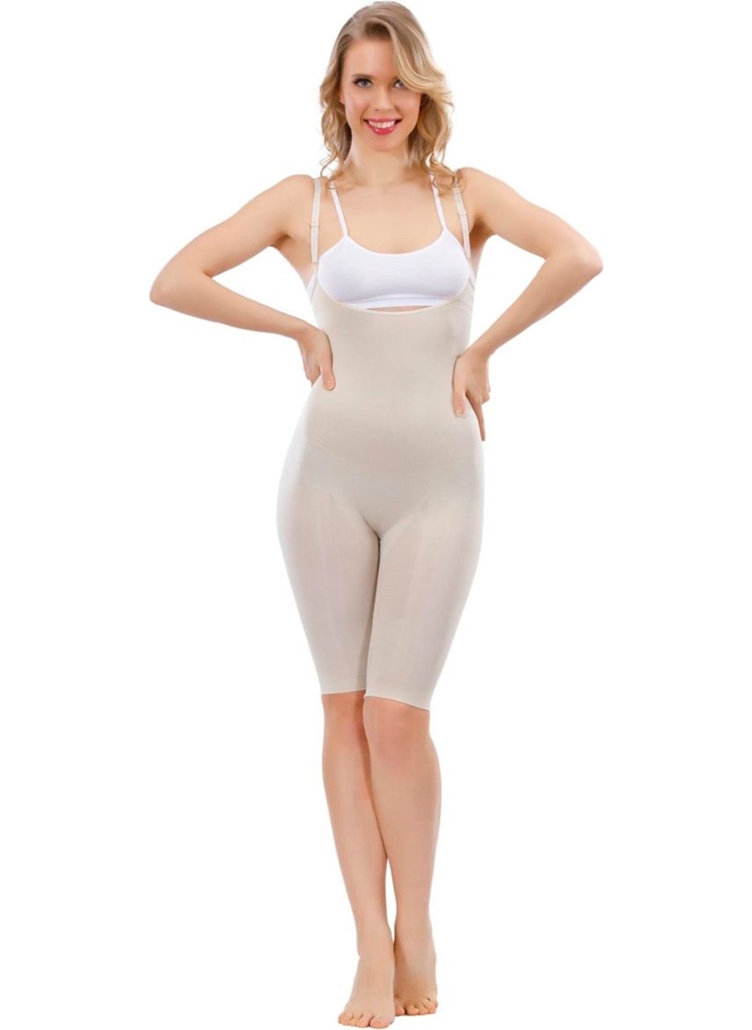 Layza Form 15006 Open Chest 1 Size Reducer Non-Trace Rope Suspender Leg Length Corset 