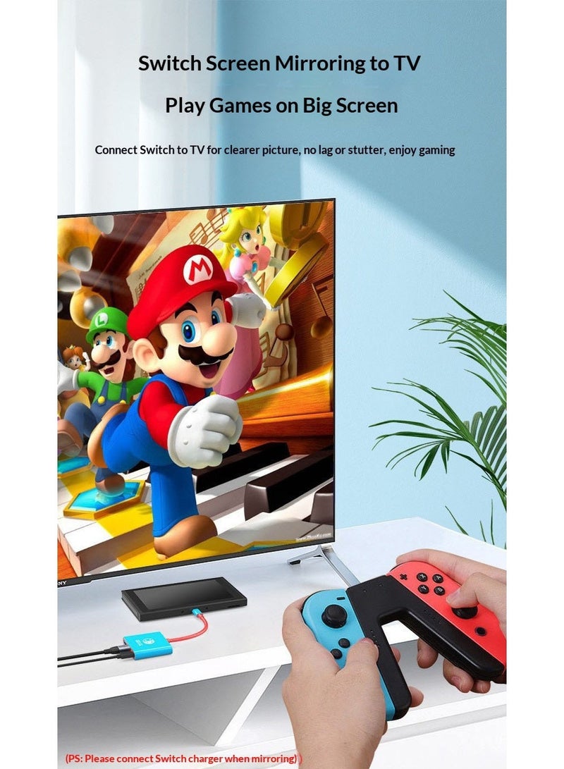 Switch 2 Portable Screen Mirroring Dock — 4K/60Hz HDMI + USB 3.0 + PD 100W Charging — Compatible with Switch 2 / Switch 1 (Red & Blue) | Compact Multi-Device Expansion for Gaming & Office - Image 5