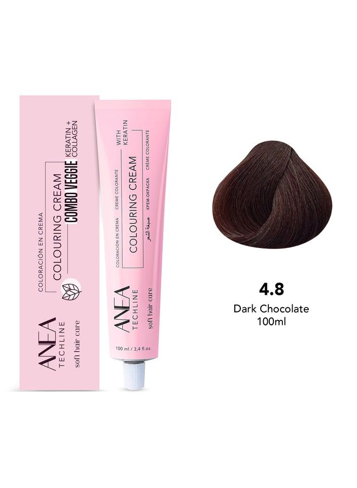 ANEA TECHLINE Anea Colouring Cream 100ml 4.8 Dark Chocolate