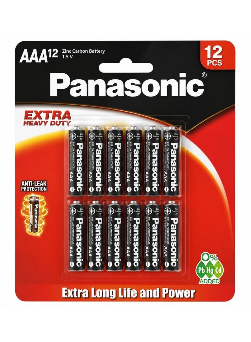 Panasonic Genuine Panasonic AAA Extra Heavy Duty batteries, providing consistent performance and suitable for remote controls, watches, games, and low-power electronic devices (12-pack) - Image 2