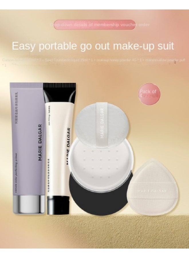 seed Foundation / Purple Primer / Oil-control Setting Powder / Marshmallow Puff - Image 2