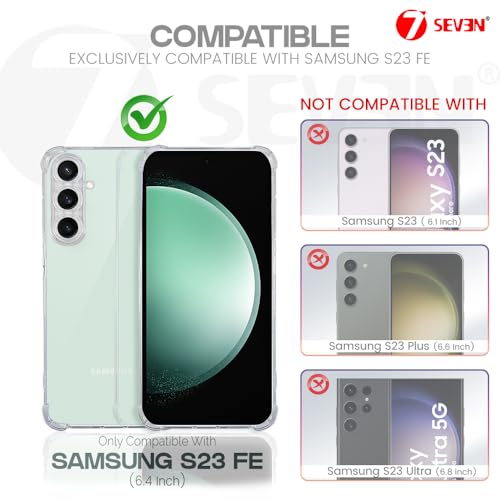 7-Seven 7SEVEN® Back Cover for Samsung Galaxy S23 FE 5G Transparent Mobile Back Case Shock Proof Design Camera Edges Protection Crystal Clear Phone Case Silicon Soft TPU and Flexible Bumper Phone Cover - Image 2