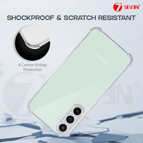 7-Seven 7SEVEN® Back Cover for Samsung Galaxy S23 FE 5G Transparent Mobile Back Case Shock Proof Design Camera Edges Protection Crystal Clear Phone Case Silicon Soft TPU and Flexible Bumper Phone Cover - Image 5