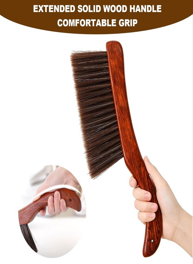 NBGYTECH Hand Broom Soft Bristles Duster with Solid Wood Handle Quick Dusting Brush for Sofa Bed Furniture Musical Instruments (Rosewood) - Image 5