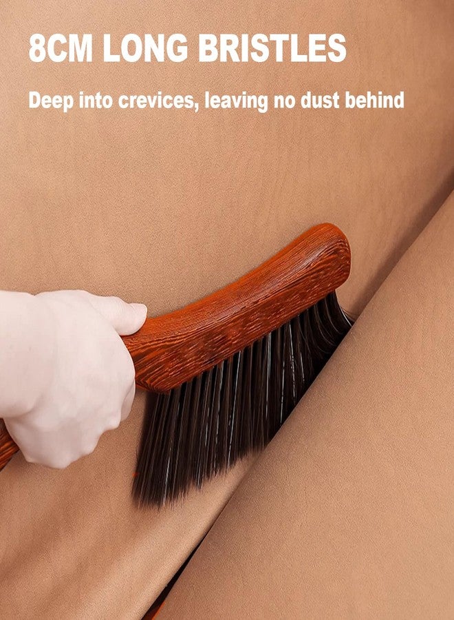 NBGYTECH Hand Broom Soft Bristles Duster with Solid Wood Handle Quick Dusting Brush for Sofa Bed Furniture Musical Instruments (Rosewood) - Image 2