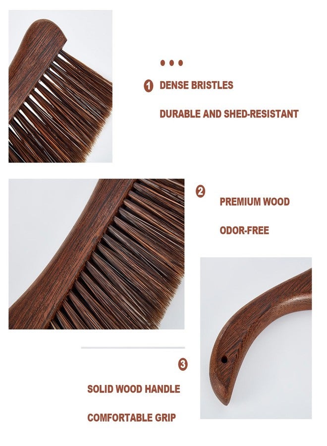 NBGYTECH Hand Broom Soft Bristles Duster with Solid Wood Handle Quick Dusting Brush for Sofa Bed Furniture Musical Instruments (Rosewood) - Image 4