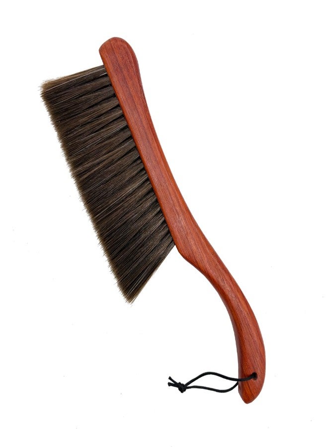 NBGYTECH Hand Broom Soft Bristles Duster with Solid Wood Handle Quick Dusting Brush for Sofa Bed Furniture Musical Instruments (Rosewood) - Image 1