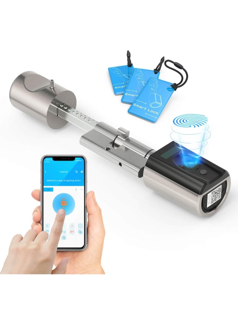 WELOCK Touch41-UAE Biometric Fingerprint Door Smart Lock, With Smart Cylinder WI-FI App RFID Card For Home Office - Image 1