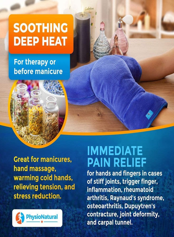PhysioNatural Microwave Safe Therapy Mittens with Flax Seeds - Moist Heat Therapy Relief for Hands and Fingers for Stiff Joints, Trigger Fingers, Inflammation, Raynauds, Carpal Tunnel, Natural Aromatherapy Gloves - Image 5