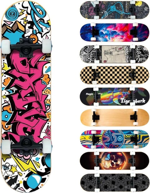 Multicolor Skateboard Professional Large Size Sanded Board 80CM Skateboard