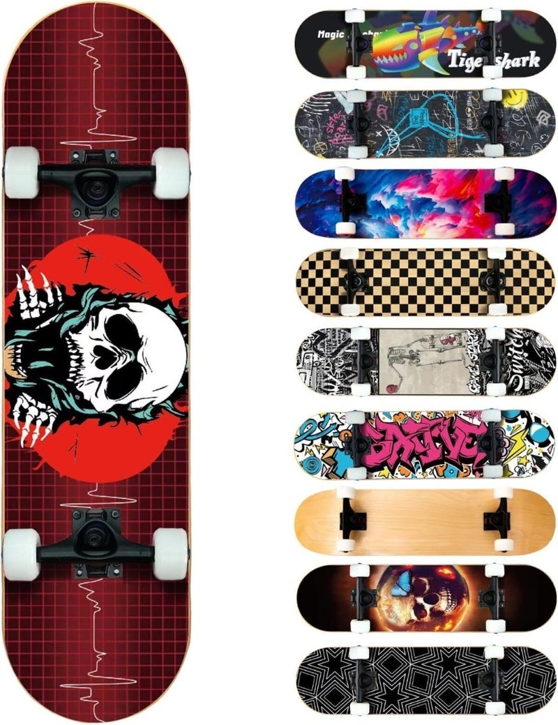 Multicolor Skateboard Professional Large Size Sanded Board 80CM Skateboard