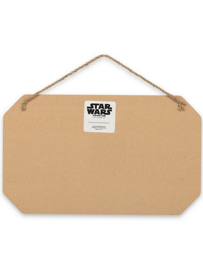 Open Road Brands Disney Star Wars The Mandalorian Baby Yoda Cutest In The Galaxy Hanging Wood Wall Decor Grogu The Child - Image 4