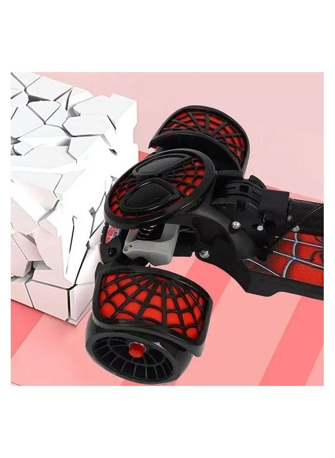 SPIDERMAN Children's Scooter Kids 3 Wheels 4 Adjustable Heights Kids' Kick Scooter With Extra Wide PU Light-Up Wheels - Image 3