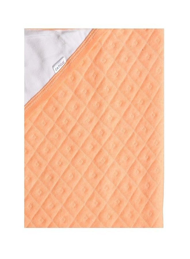 Dikary Baby Towel New Born Baby Clothes | Cotton | Hooded | Wrapper | Bath Robe | Carrying | Gift Combo | Infants Boys & Girls (0-6 Months) (Peach) - Image 3