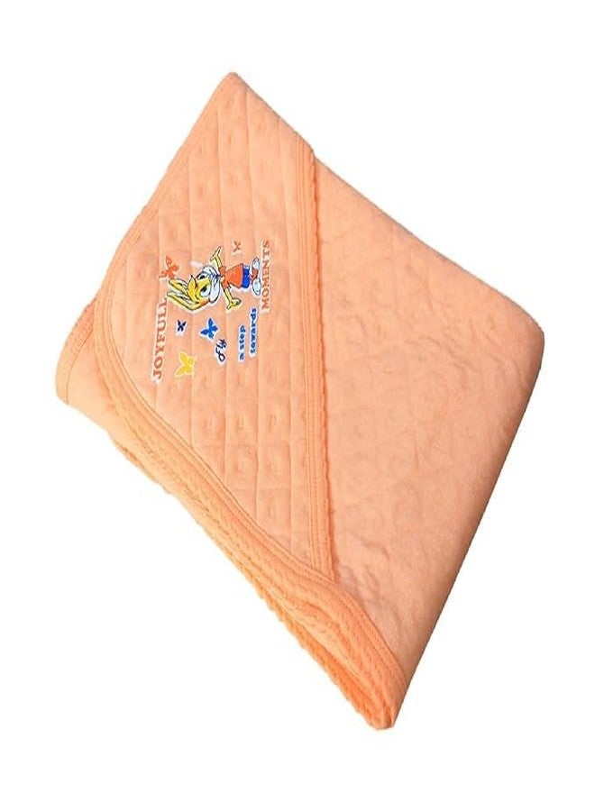 Dikary Baby Towel New Born Baby Clothes | Cotton | Hooded | Wrapper | Bath Robe | Carrying | Gift Combo | Infants Boys & Girls (0-6 Months) (Peach) - Image 4