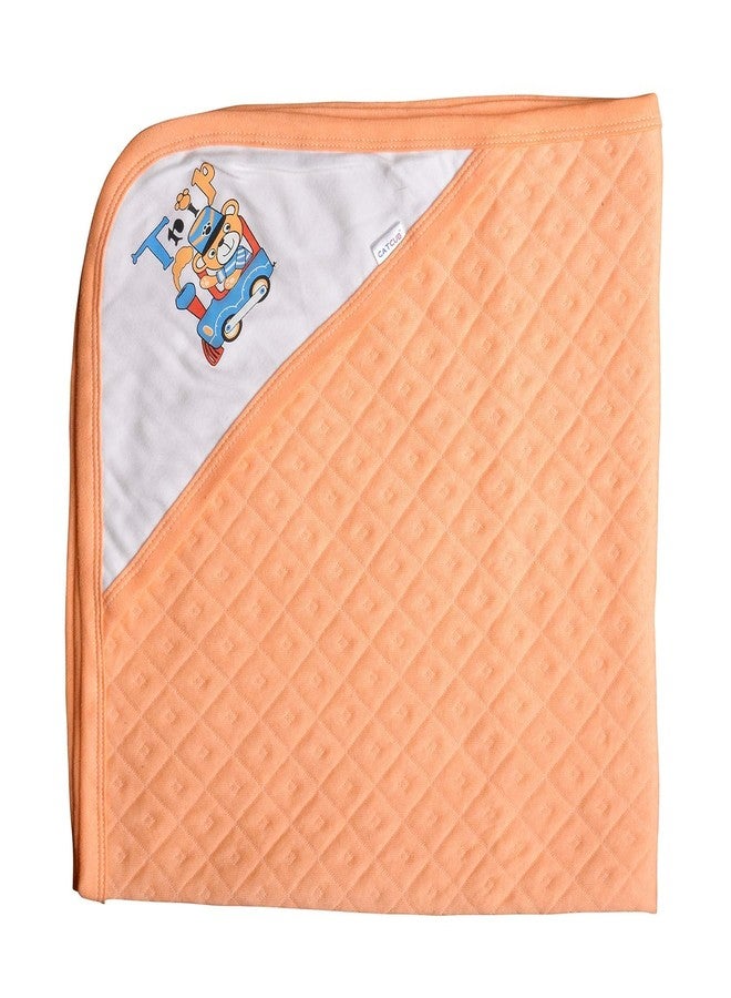 Dikary Baby Towel New Born Baby Clothes | Cotton | Hooded | Wrapper | Bath Robe | Carrying | Gift Combo | Infants Boys & Girls (0-6 Months) (Peach)