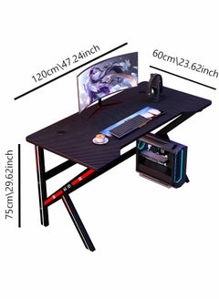 Gaming Table, Computer Table,Games table,K letter gaming table,Value tables,Office Desk,Large gaming table,Black(120*60CM) - pzsku/ZE96D09BBBB89158C0155Z/45/_/1726641008/d6d4919e-ad9e-40fa-bbaf-ffd25cef0177