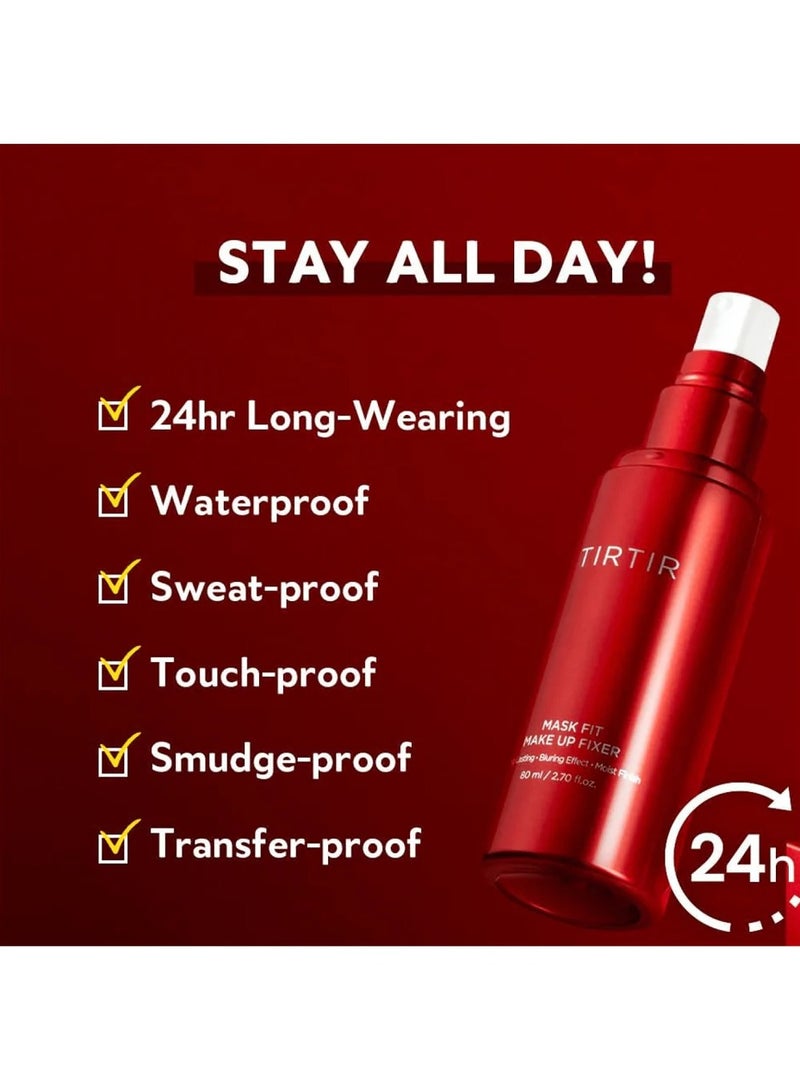 TIRTIR Mask Fit Make-Up Fixer, 24H Long Lasting Makeup Finishing Setting Spray, Lightweight And Non-Greasy, 80ml / 2.7 Fl Oz - Image 3
