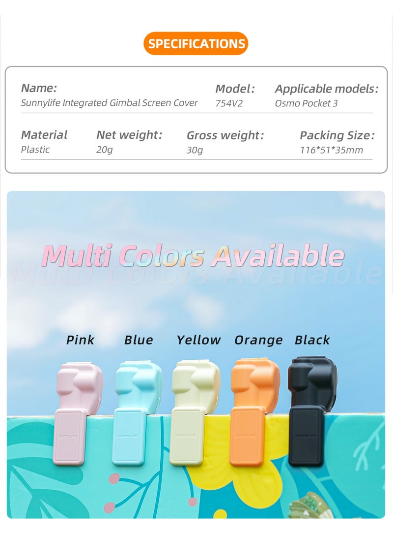 Sunnylife غطاء شاشة جيمبال متوافق مع DJI OSMO Pocket 3، غطاء واقي لعدسة الكاميرا، حقيبة واقية للشاشة لملحقات Osmo Pocket 3 - Image 3