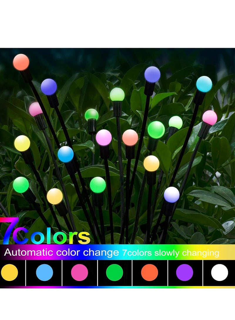 2 Pack Solar Garden Lights for Outdoor, Upgraded 8 LED Firefly Solar Swaying Lights, Sway by Wind, Waterproof Outdoor Lights Solar Powered for Yard Patio Pathway Decoration (color) - Image 4
