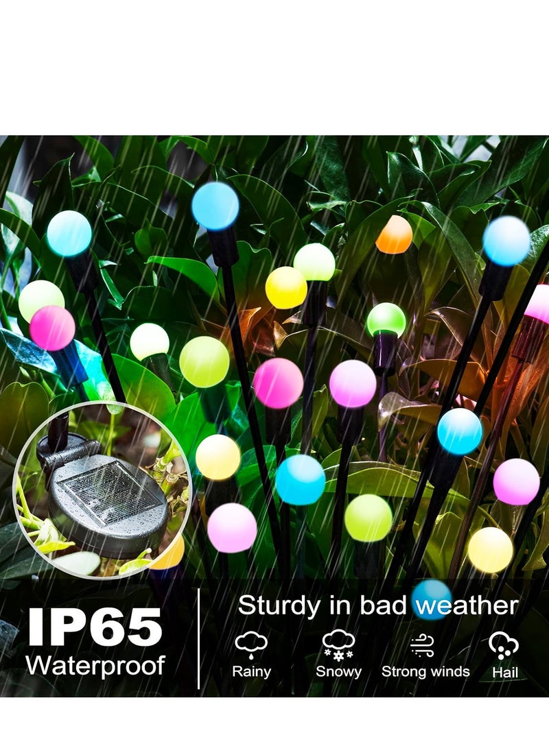 2 Pack Solar Garden Lights for Outdoor, Upgraded 8 LED Firefly Solar Swaying Lights, Sway by Wind, Waterproof Outdoor Lights Solar Powered for Yard Patio Pathway Decoration (color) - Image 5