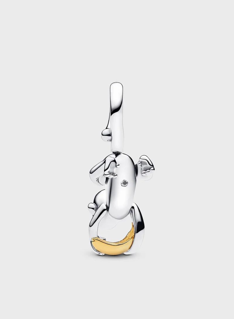 باندورا Two-Tone Movable Monkey Dangle Charm