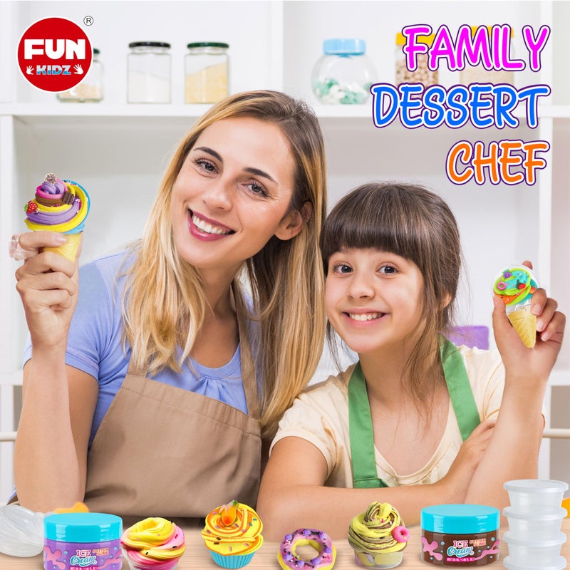 FUN KIDZ 35.16 FL OZ Butter Slime 8 Packs, FunKidz Soft Ice Cream Slime for Girls 6-8 Premade 1040 ML Slime Toys Birthday Gift Party Favors for Kids Age 6-12 - Image 5