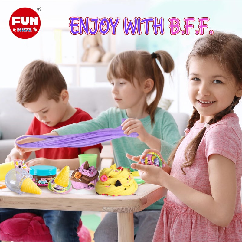 FUN KIDZ 35.16 FL OZ Butter Slime 8 Packs, FunKidz Soft Ice Cream Slime for Girls 6-8 Premade 1040 ML Slime Toys Birthday Gift Party Favors for Kids Age 6-12 - Image 3