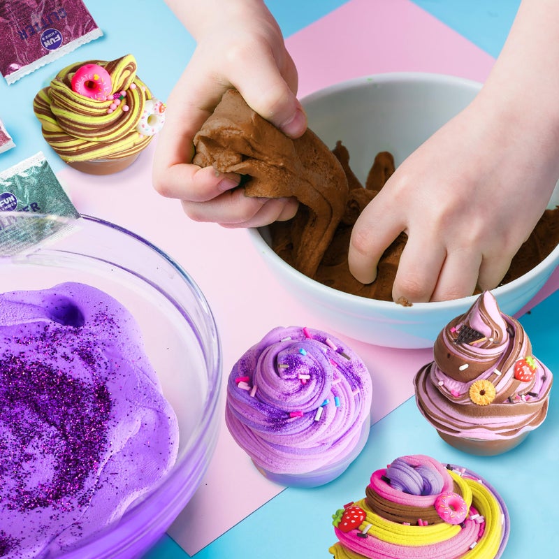 FUN KIDZ 35.16 FL OZ Butter Slime 8 Packs, FunKidz Soft Ice Cream Slime for Girls 6-8 Premade 1040 ML Slime Toys Birthday Gift Party Favors for Kids Age 6-12 - Image 4