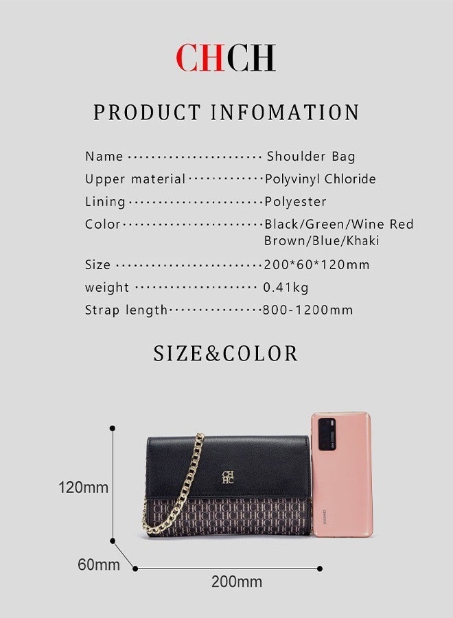 CH CH Women's Shoulder Bag Exquisite Craftsmanship Fashionable Design Chain Shoulder Strap Design Multi-colour Available Classic Style - Image 2